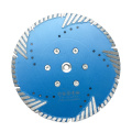 Diamond disc saw blade with protection teeth for stone